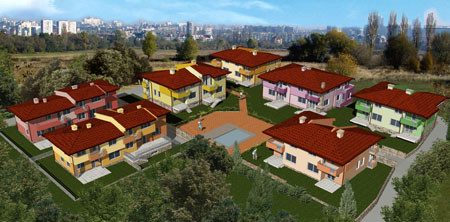 A complex of one-family houses in the housing neighborhood Manastirski livadi  Iztok